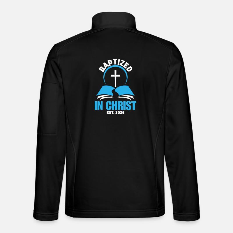 Baptized in Christ est 2026 Christian Baptism Unisex Softshell Jacket