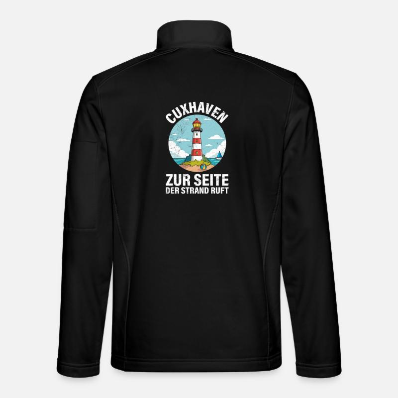 Cuxhavener VERS LA PAGE QUE LA PLAGE APPELLE Drôle Veste en tissu softshell Unisexe