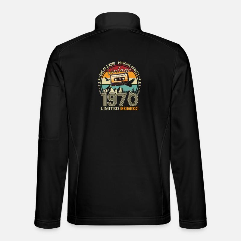 55th Birthday Cassette December 1970 - Unisex Softshell Jacket - black