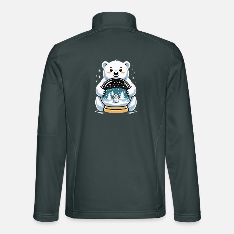 Polar Bear Snow Globe Impression Unisex Softshell Jacket