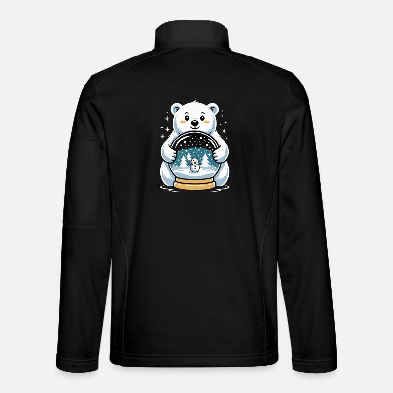 Polarbaer Schneekugel Impression - Unisex Softshelljacke - Schwarz