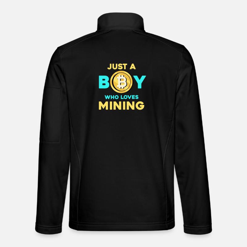 Crypto Mining Boy – Bitcoin Passion - Unisex Softshell Jacket - black