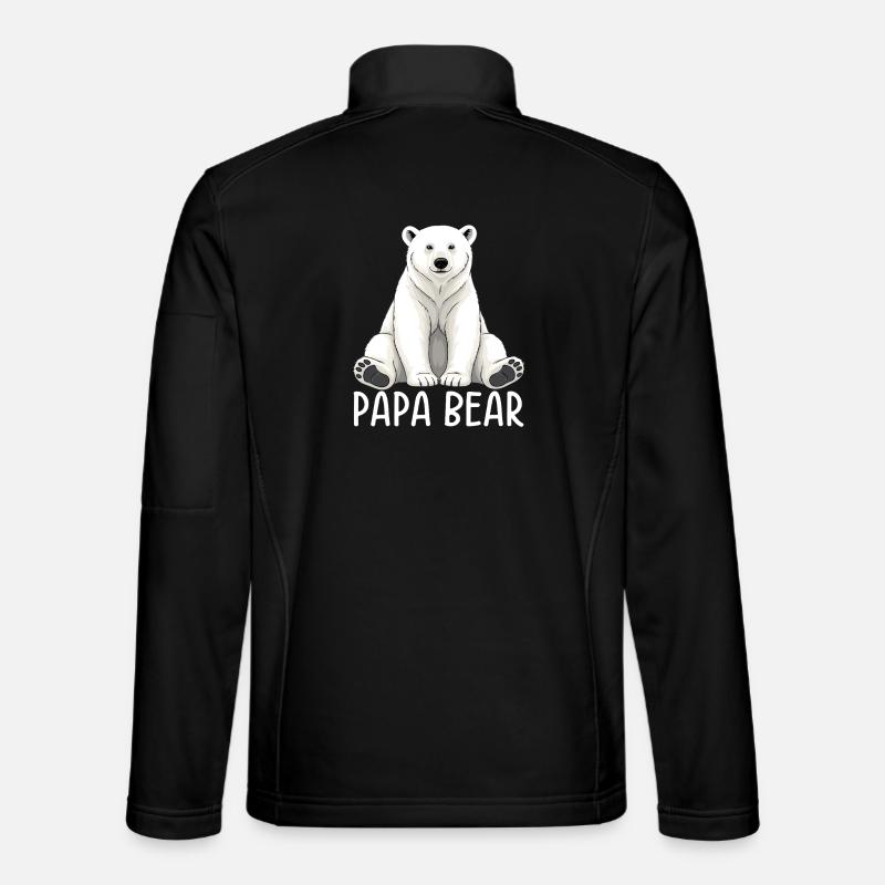 Papa Bear - Unisex Softshelljacke - Schwarz