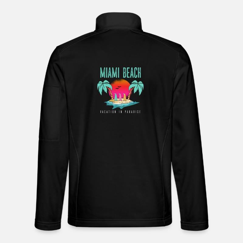Miami Beach Paradiesurlaub - Unisex Softshelljacke - Schwarz