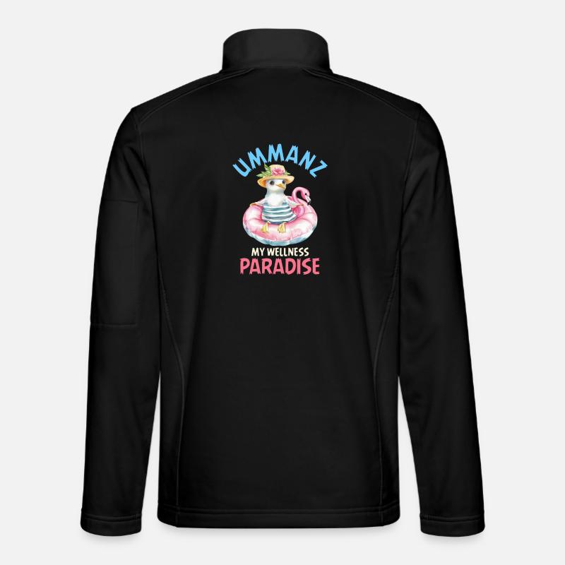 UMMANZ MY WELLNESS PARADISE Fun - Unisex Softshell Jacket - black