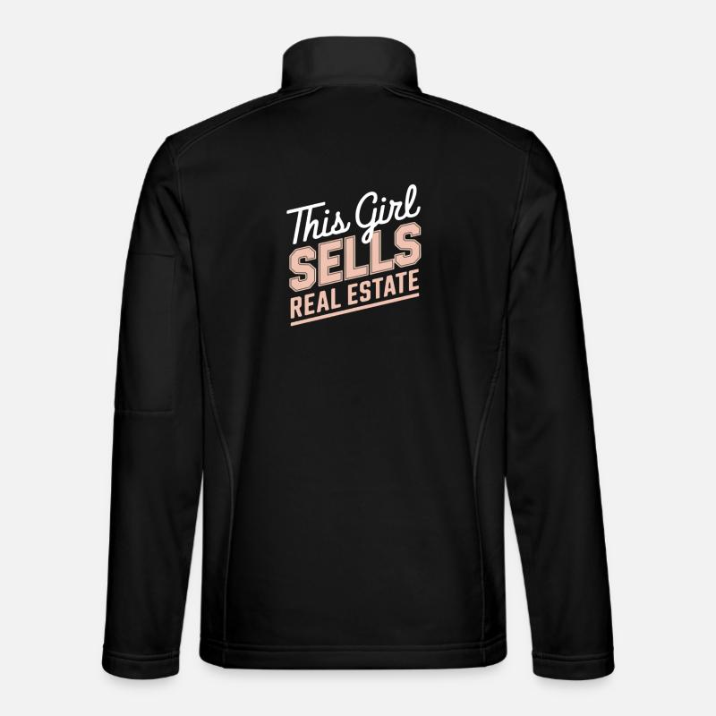 This Girl Sells Real Estate - Unisex Softshell Jacket - black