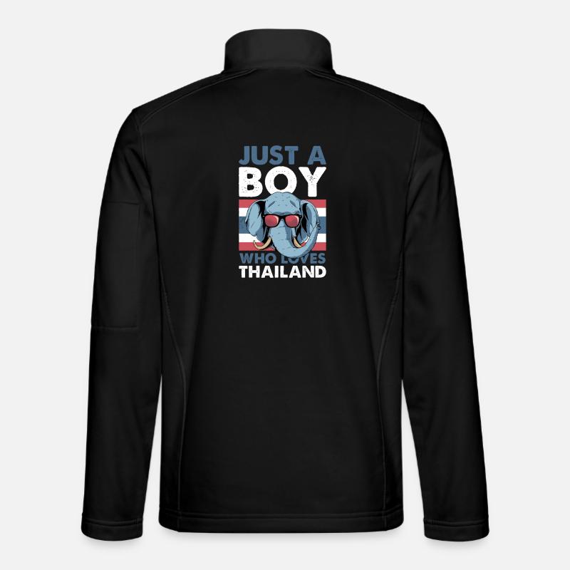Elephant Loves Thailand TShirt - Unisex Softshell Jacket - black