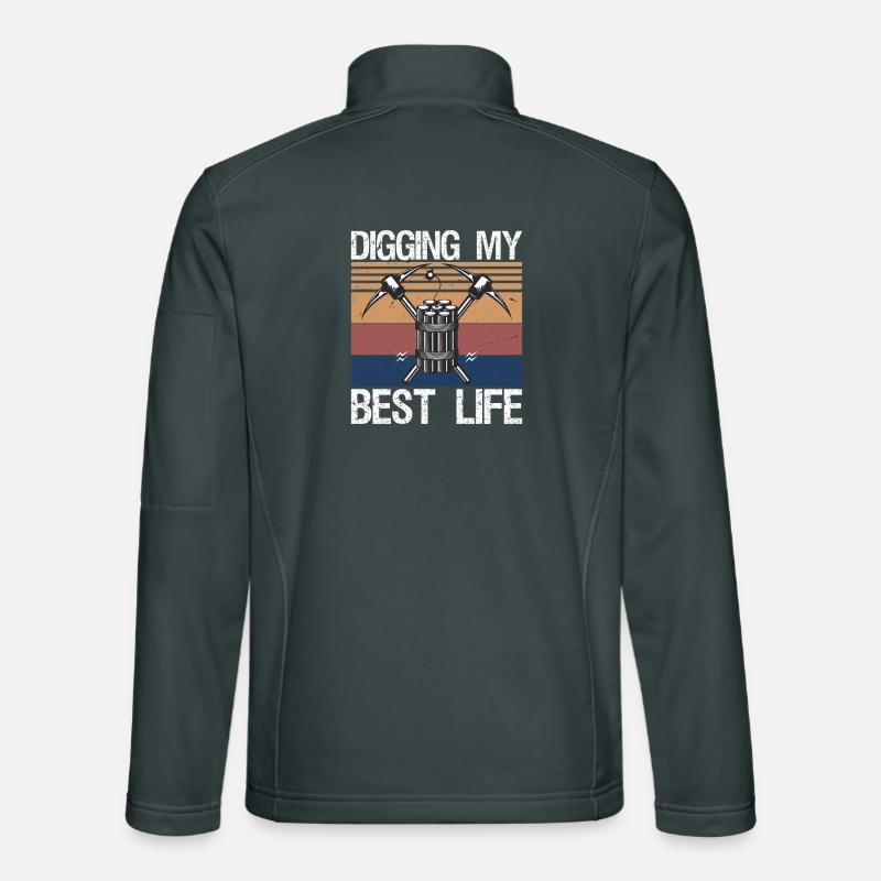 Digging My Best Life Gem Mining Miner Unisex Softshell Jacket