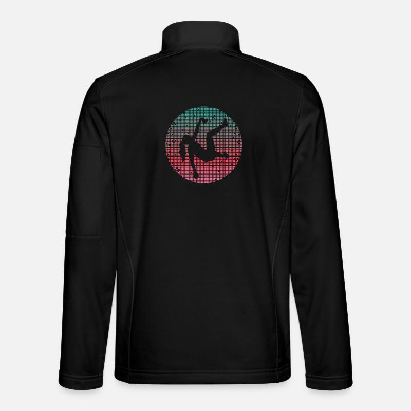 Bouldern Retro Kletterer Frauen Mädchen Klettern - Unisex Softshelljacke - Schwarz