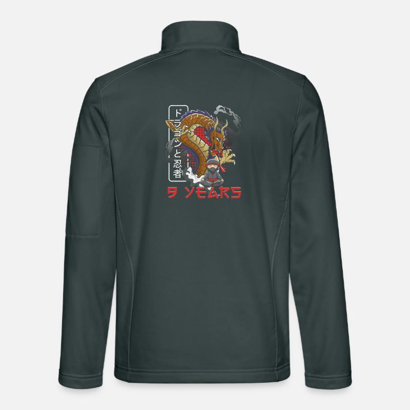 Dragon Ninja avec un style japonais 9 ans Veste en tissu softshell Unisexe