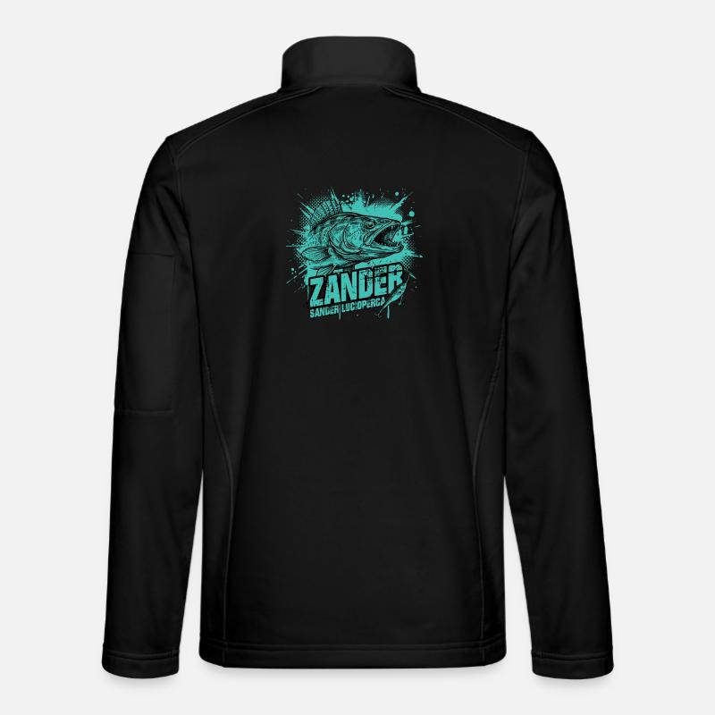 Zander Angler : Le chasseur de prédateurs - Veste en tissu softshell Unisexe - noir