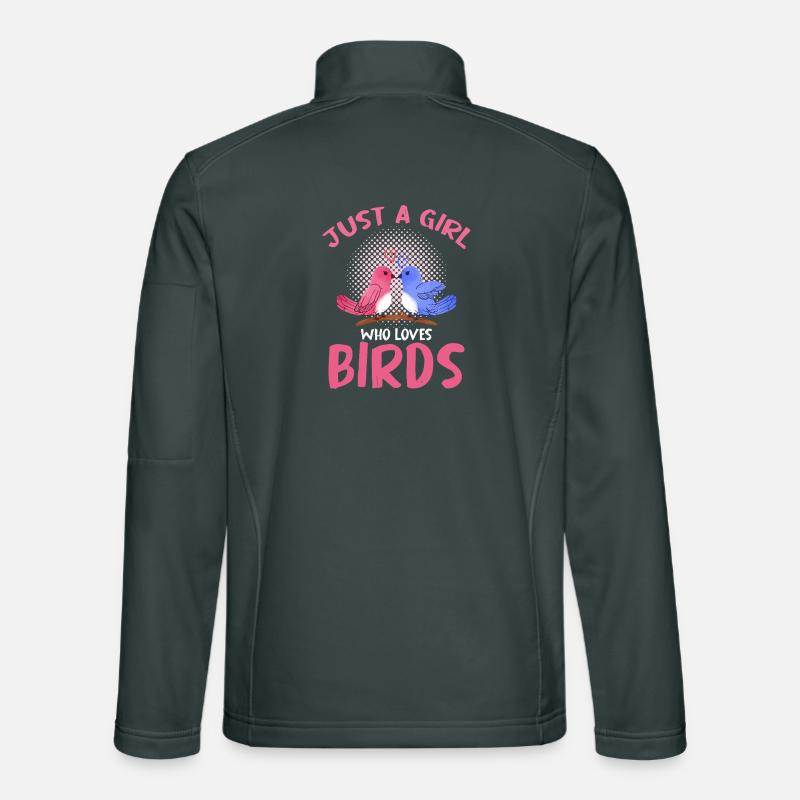 Une seule fille aime les oiseaux Veste en tissu softshell Unisexe