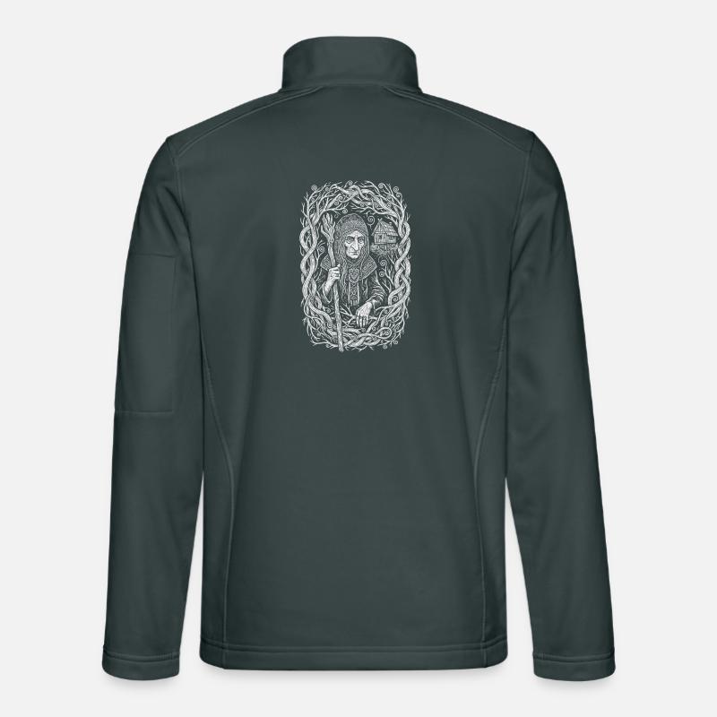 Baba Yaga Slavic Forest Witch Folk Art Unisex Softshell Jacket