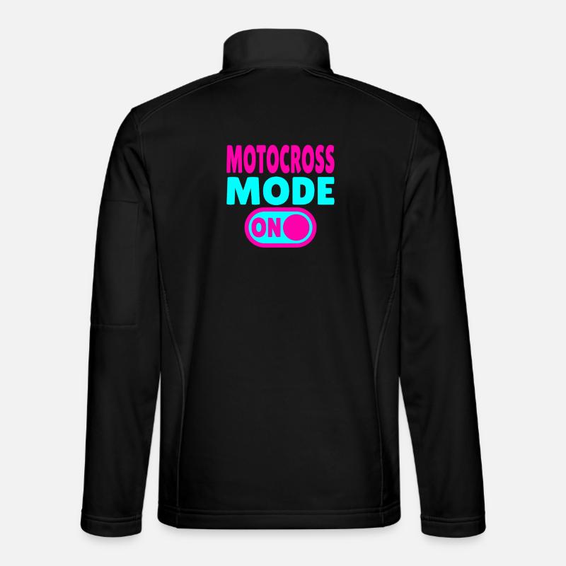 Motocross Mode ON – Dirt & Adrenalin - Unisex Softshelljacke - Schwarz