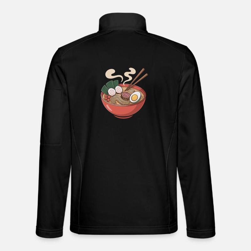 Ramen-Schüssel Nudeln und Ei - Unisex Softshelljacke - Schwarz