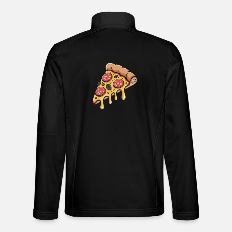 Pizza Handslice de dessins animés Veste en tissu softshell Unisexe