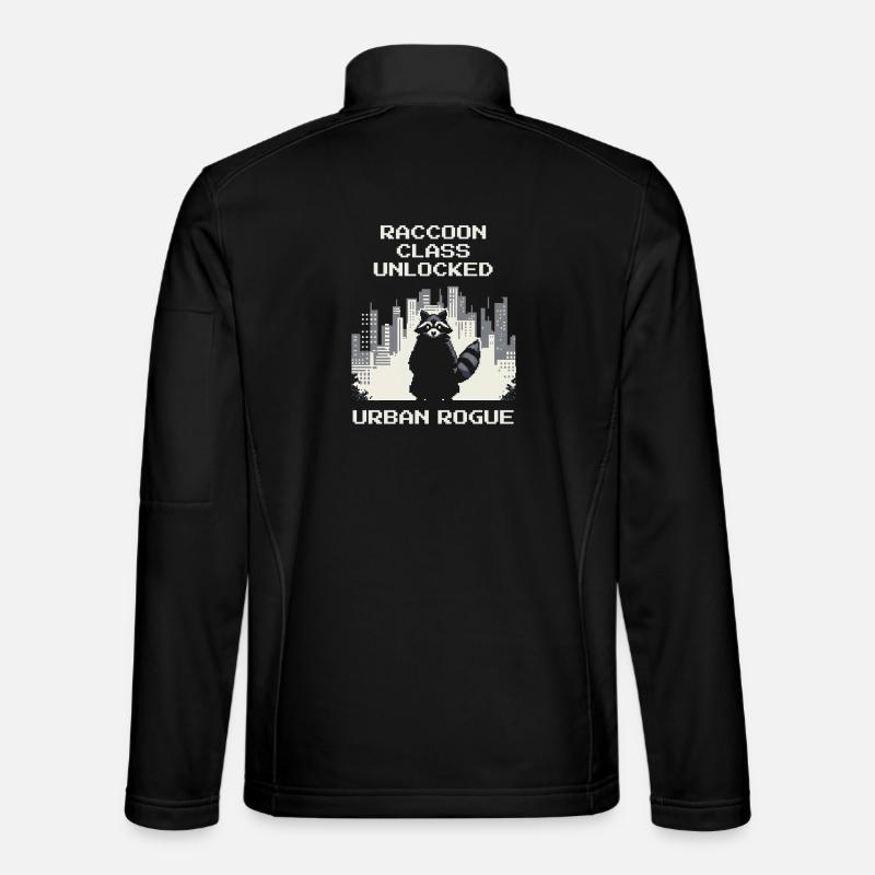 Raccoon Class Unlocked | Urban Rogue - Unisex Softshell Jacket - black