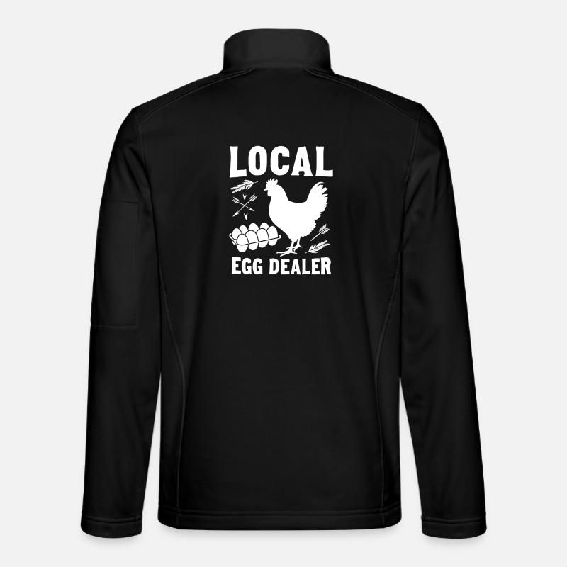 Local Egg Dealer Illustration - Unisex Softshell Jacket - black