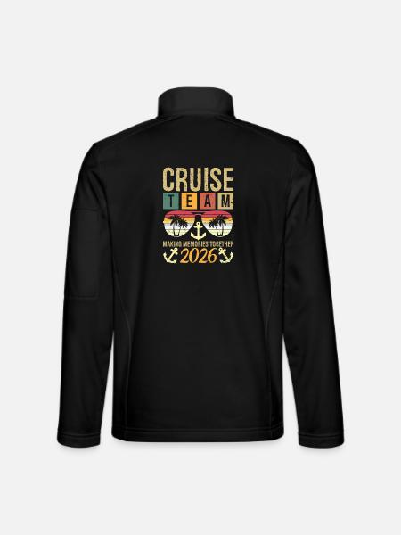 Cruise Team 2026 Making Memories Together - Unisex Softshelljacke - Schwarz - Hinten