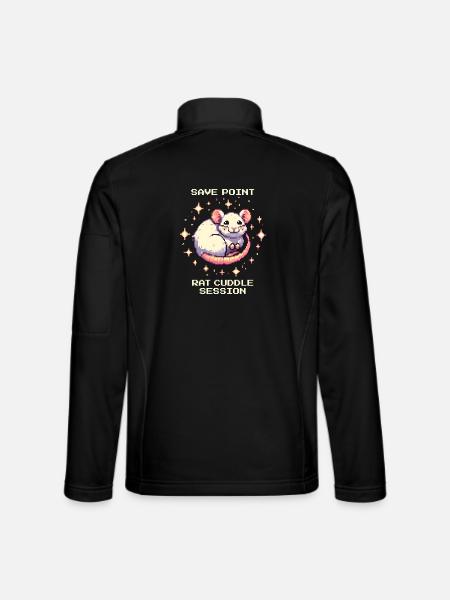 Savepoint: Ratten-Kuschelzeit | Farbratte - Unisex Softshelljacke - Schwarz