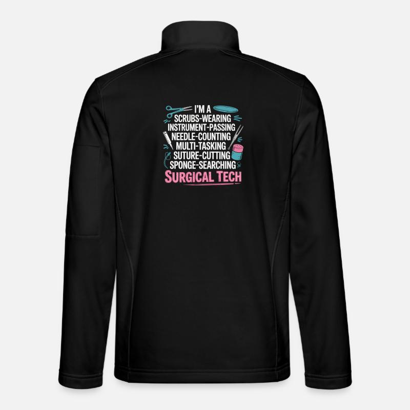 Surgical Tech Power Wortkunst - Unisex Softshelljacke - Schwarz