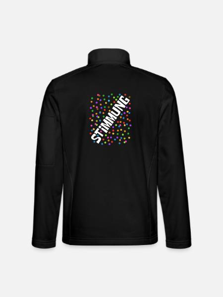 Shrovetide - Carnival - Atmosphere - Confetti - Unisex Softshell Jacket - black - Back