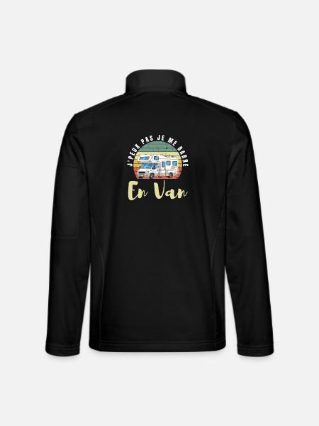 j'peux pas j'me barre en Van - Veste en tissu softshell Unisexe - noir
