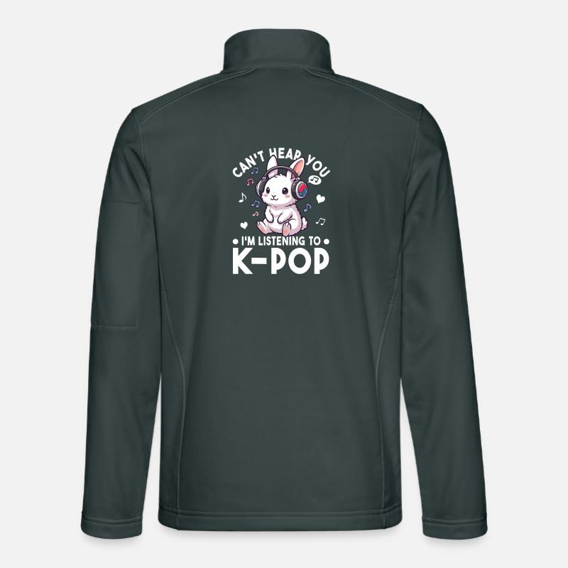 K-Pop Bunny – Déclaration de fan de Sweet Music Veste en tissu softshell Unisexe
