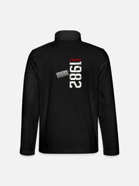 44th Birthday Original January 1982 - Unisex Softshell Jacket - black