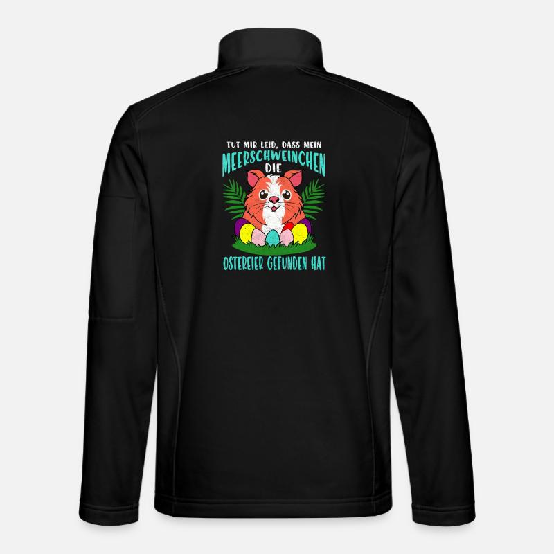 Meerschweinchen Ostereier Parade - Unisex Softshelljacke - Schwarz