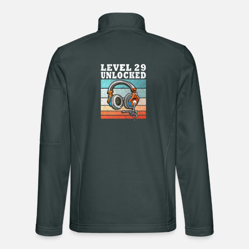 Level 29 Unlock Kopfhörer Retro Unisex Softshelljacke