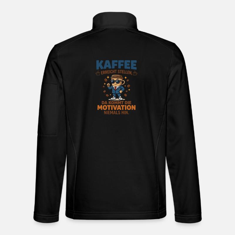 Coffee vs. Motivation – Fun Business Design Unisex Softshell Jacket