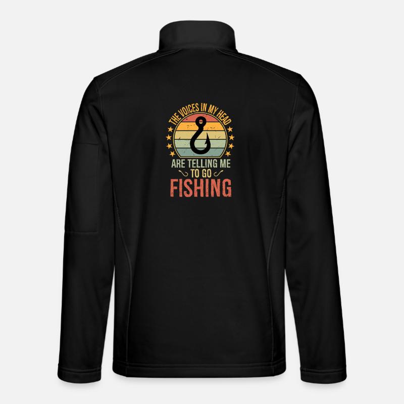 Cadeaux de pêche Pêcheur drôle - Veste en tissu softshell Unisexe - noir