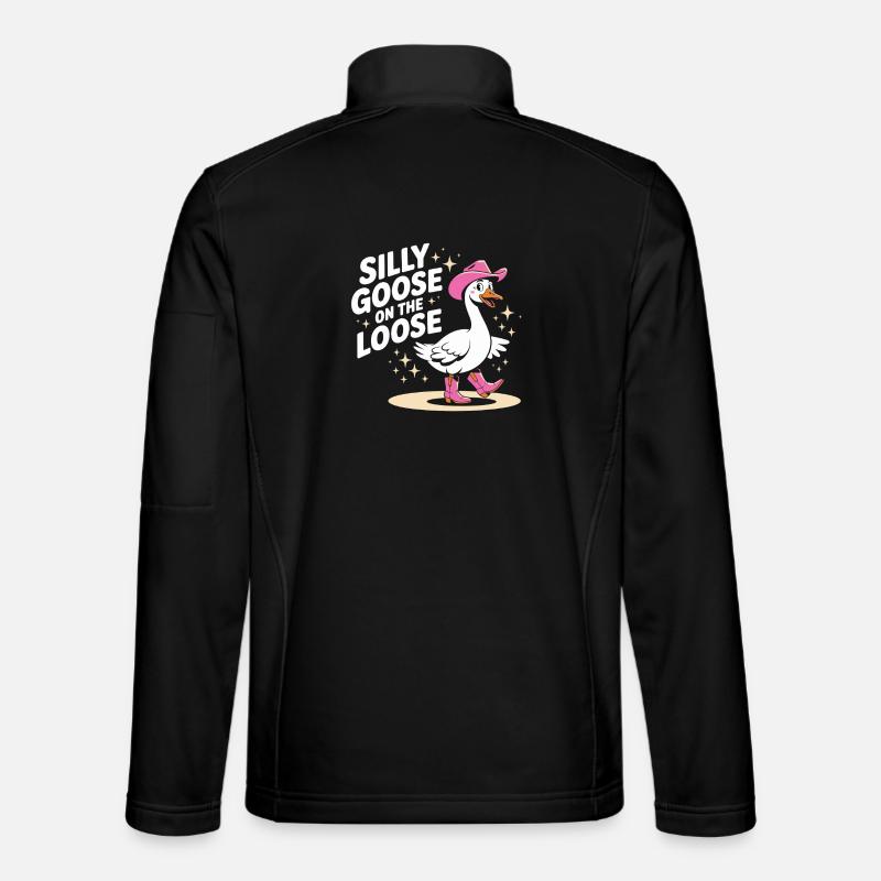Dumme Gans auf freiem Fuß - Unisex Softshelljacke - Schwarz
