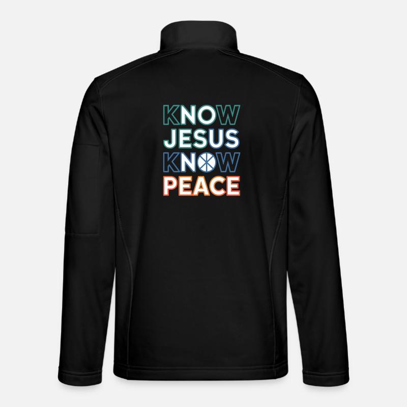 Know Jesus Know Peace Typography Unisex Softshelljacke