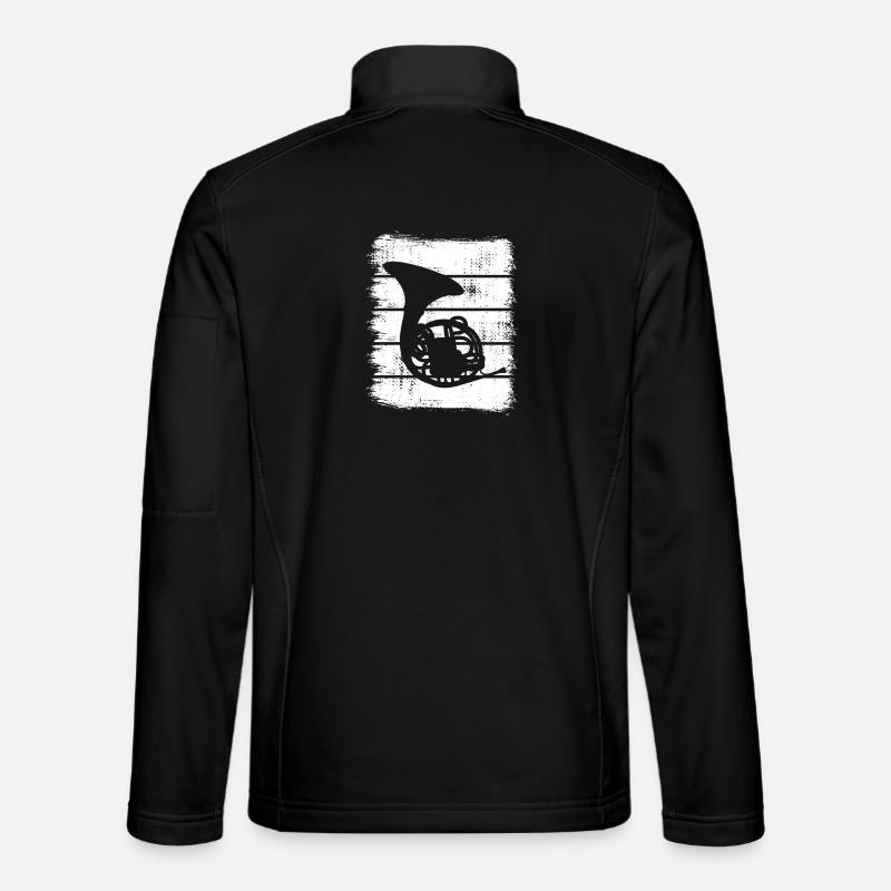 Skizze Waldhorn - Unisex Softshelljacke - Schwarz