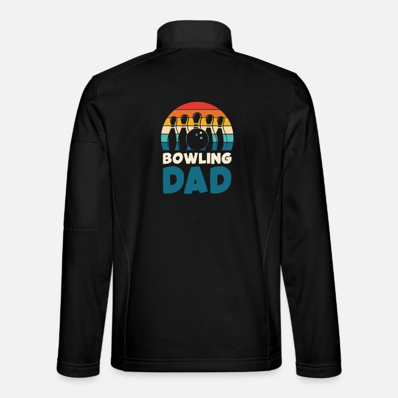 Bowling Dad Rétro Design Veste en tissu softshell Unisexe