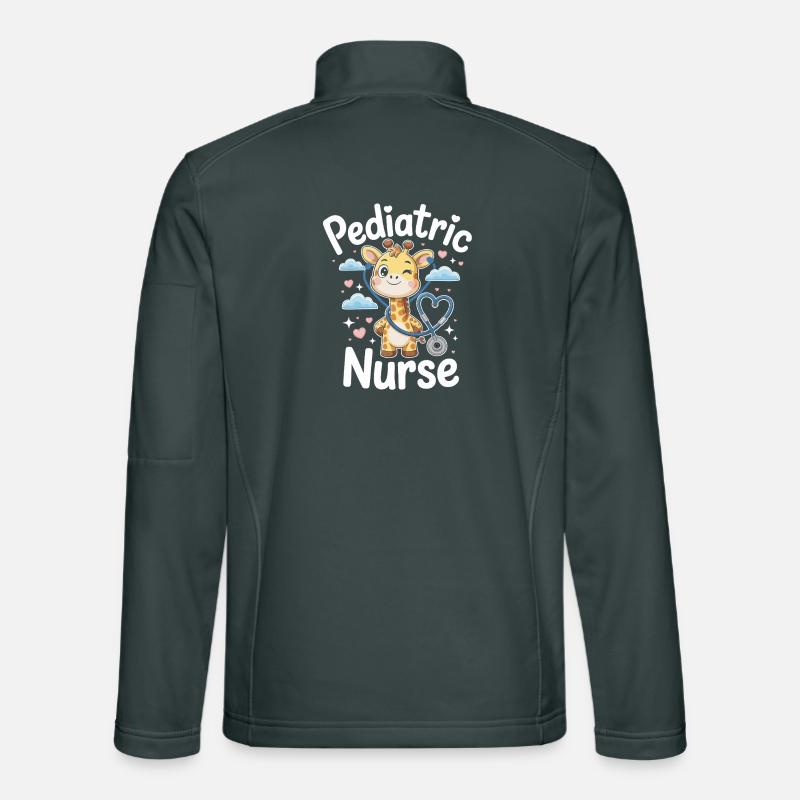 Girafe pédiatrique avec stéthoscope Veste en tissu softshell Unisexe