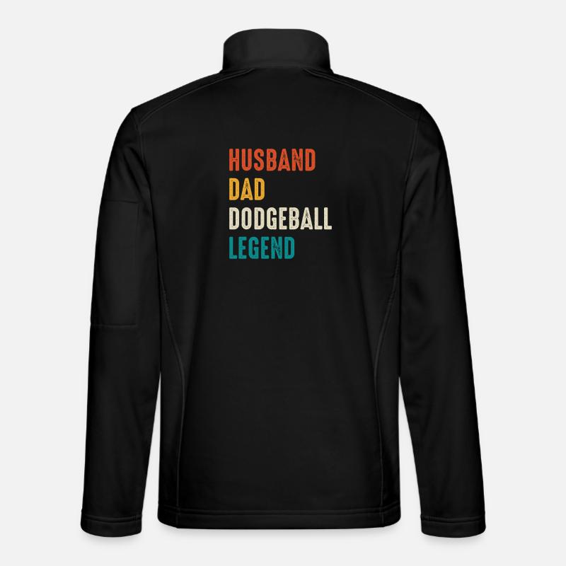 Dodgeball Legende: Ehemann Papa Unisex Softshelljacke