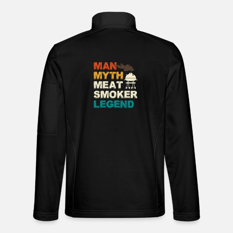 Man Myth Meat Smoker Legend - Unisex Softshell Jacket - black