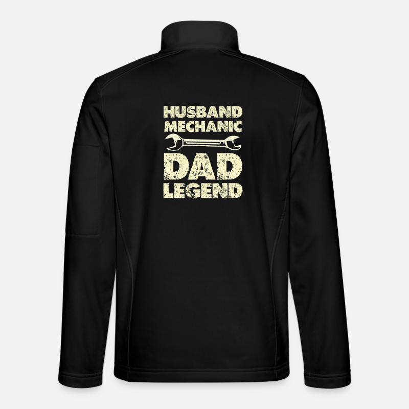 Husband Mechanic Dad Legend - Unisex Softshell Jacket - black