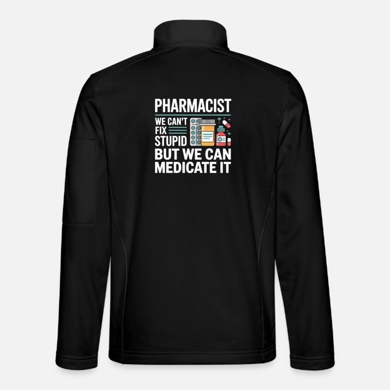 Pharma Humor Medicate It - Unisex Softshell Jacket - black
