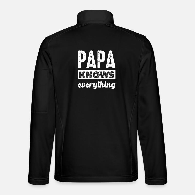 Dad knows everything - Unisex Softshell Jacket - black