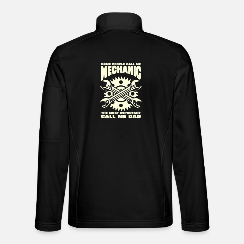 Mechanic Dad Saying - Unisex Softshell Jacket - black
