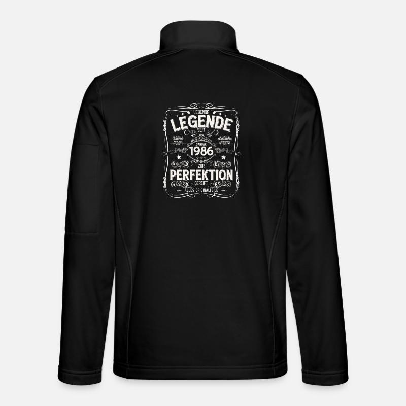 40th Birthday Legend January 1986 - Unisex Softshell Jacket - black