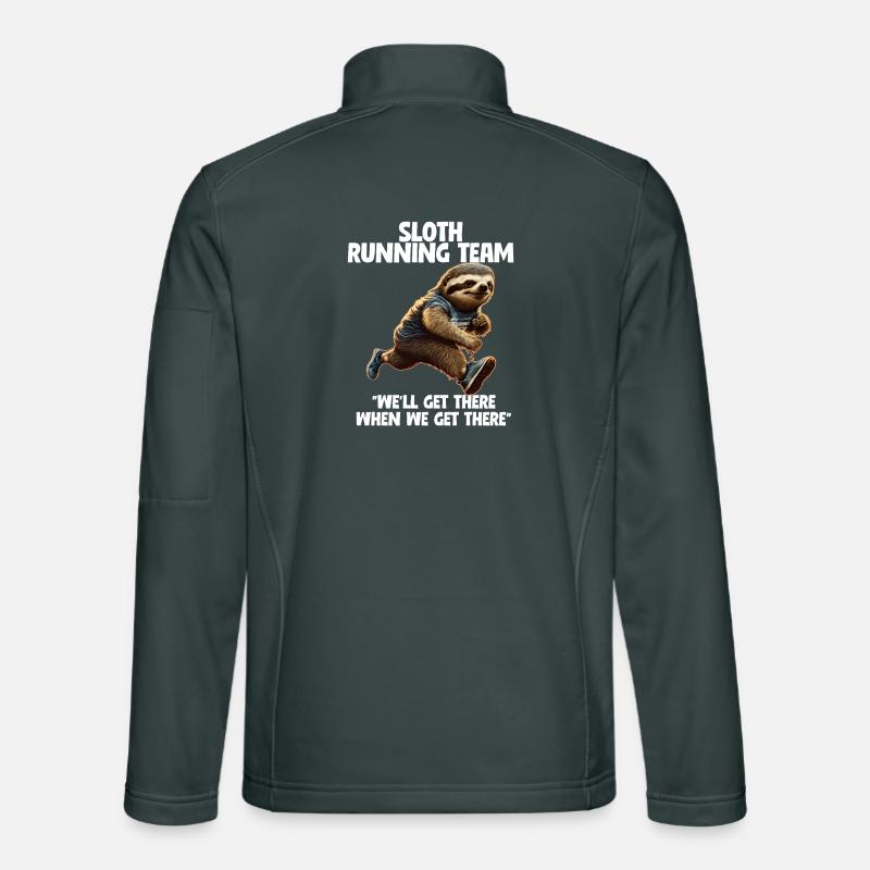 Sloth Running Team We'll Get There  Unisex Softshell Jacket