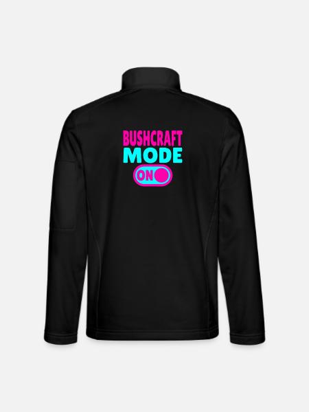 Bushcraft Mode ON – Waldleben einschalten - Unisex Softshelljacke - Schwarz - Hinten