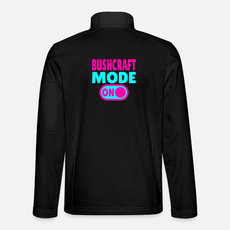 Bushcraft Mode ON – Waldleben einschalten - Unisex Softshelljacke - Schwarz