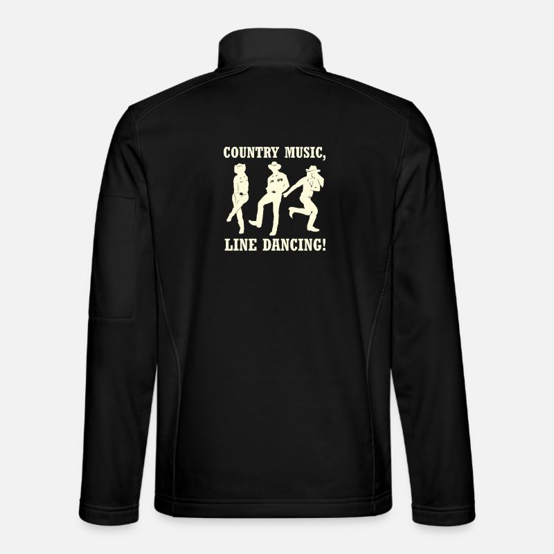 Country Line Dancing Silhouettes - Unisex Softshell Jacket - black