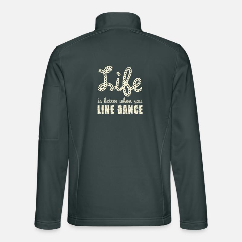 Line Dance Lebensfreude Rope Schrift Unisex Softshelljacke